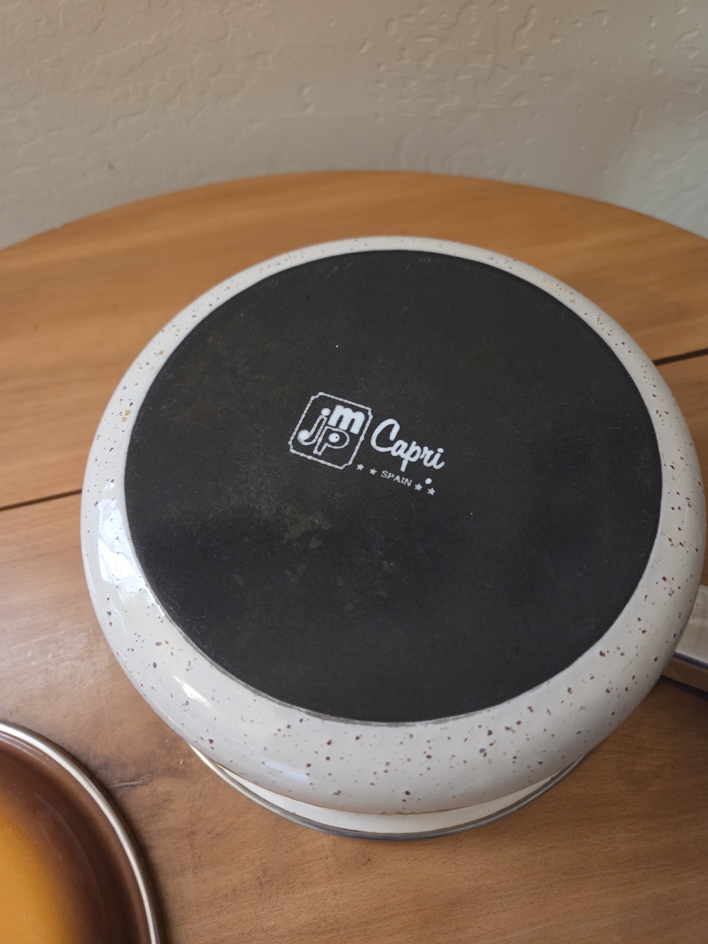Yellow Floral Enamel Vintage 1970s Capri Saucepan with Lid and Black Handle - Picture 6 of 6
